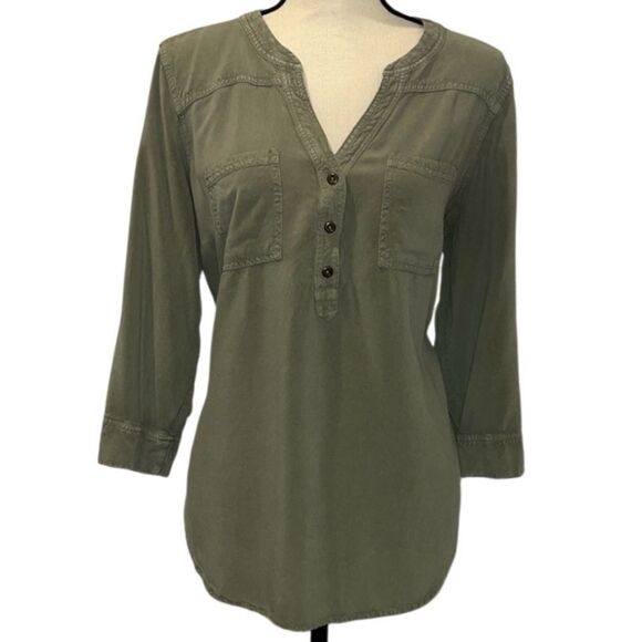 Torrid Harper Pullover Olive Green Blouse - Picture 1 of 9